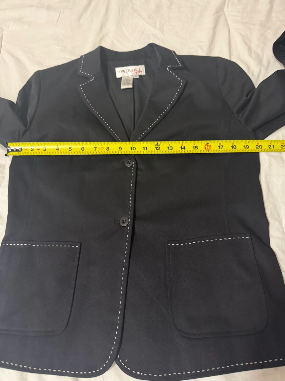 Tower Hill Sport Women’s Black Blazer Size 10 - Picture 10 of 11